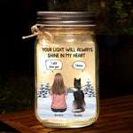 Custom Name Memorial Dog Gifts - Personalized Mason Jar Light