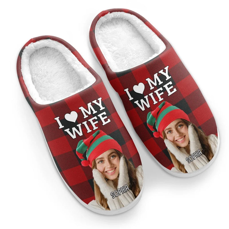 Custom Photo A Sweet Reminder Of Your Bond Every Time You Slip Them On - Couple Personalized Custom Fluffy Slippers - Christmas Gift For Husband Wife, Anniversary