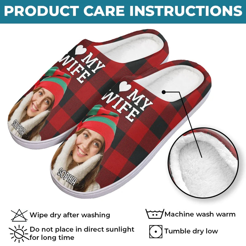 Custom Photo A Sweet Reminder Of Your Bond Every Time You Slip Them On - Couple Personalized Custom Fluffy Slippers - Christmas Gift For Husband Wife, Anniversary