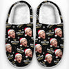 Custom Photo The Heart Of A Family Shines In Every Face - Family Personalized Custom Fluffy Slippers - Christmas Gift For Family Members