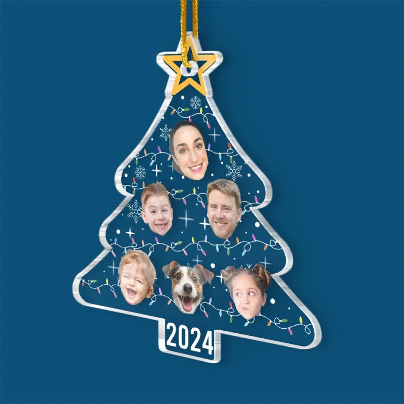 Custom Photo From Little Seeds Grow Mighty Trees - Family Personalized Custom Ornament - Acrylic Custom Shaped - Christmas Gift For Family Members