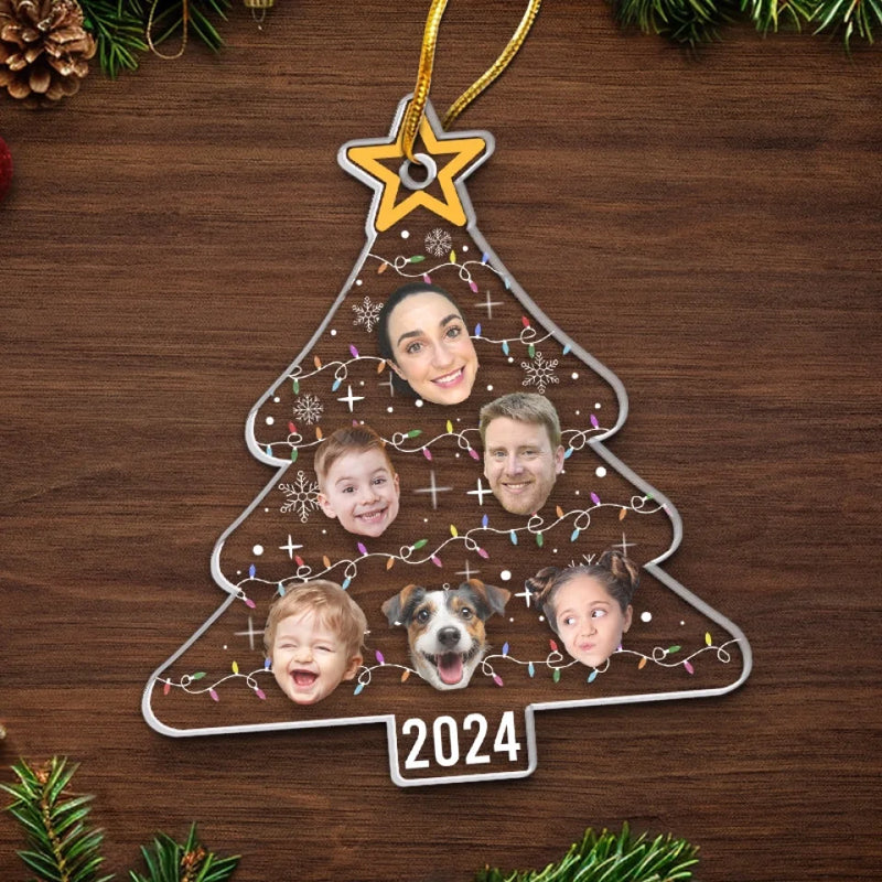 Custom Photo From Little Seeds Grow Mighty Trees - Family Personalized Custom Ornament - Acrylic Custom Shaped - Christmas Gift For Family Members
