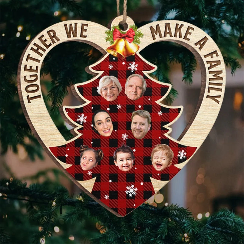 Custom Photo Love The Giver More Than The Gift - Family Personalized Custom Ornament - Wood Custom Shaped - Christmas Gift For Family Members