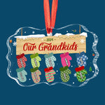 Christmas Is Going Home To Celebrate With Family - Family Personalized Custom Benelux Glass Ornament - Christmas Gift For Grandma, Grandpa