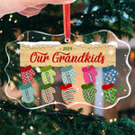 Christmas Is Going Home To Celebrate With Family - Family Personalized Custom Benelux Glass Ornament - Christmas Gift For Grandma, Grandpa