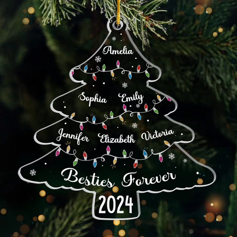 May All Your Days Be Merry And Bright - Bestie Personalized Custom Ornament - Acrylic Custom Shaped - Christmas Gift For Best Friends, BFF, Sisters