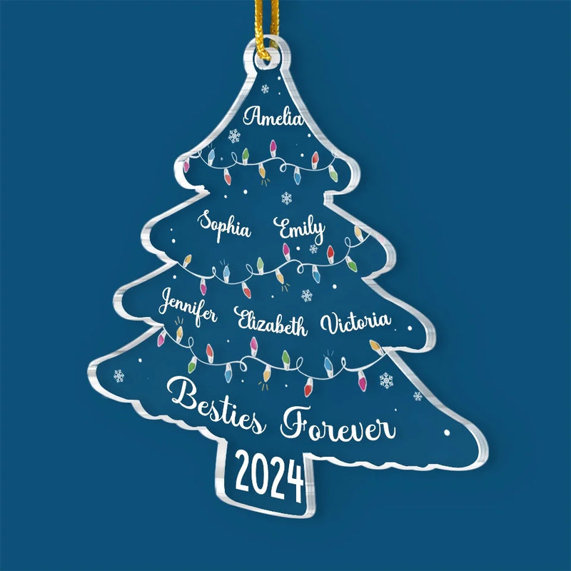 May All Your Days Be Merry And Bright - Bestie Personalized Custom Ornament - Acrylic Custom Shaped - Christmas Gift For Best Friends, BFF, Sisters