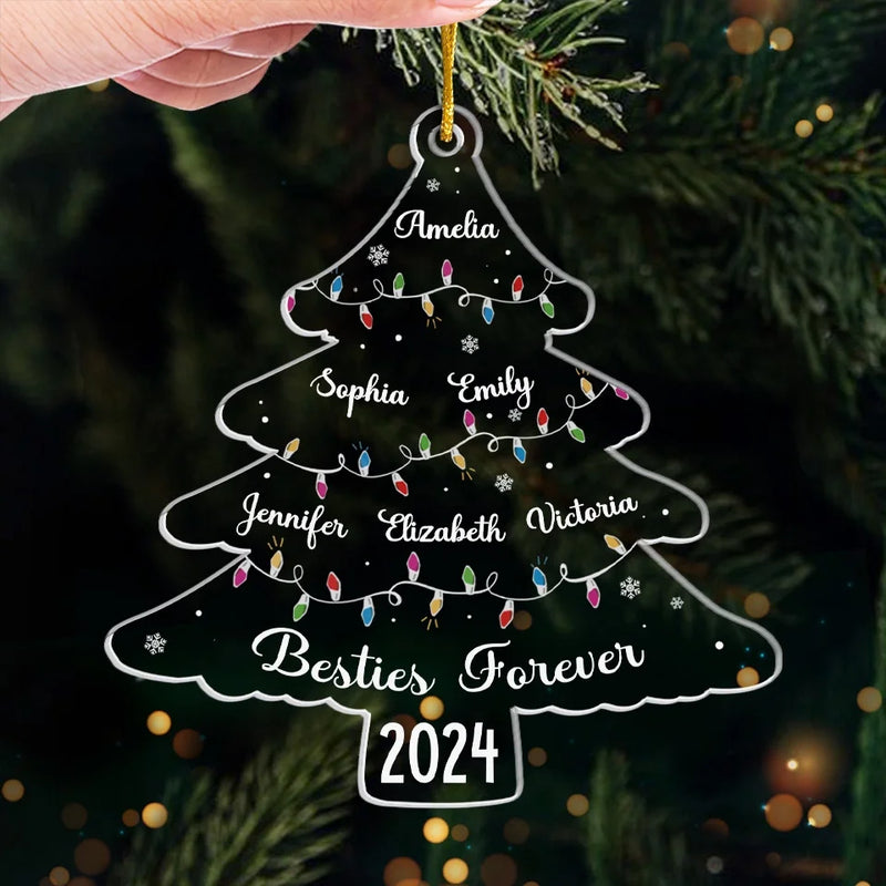 May All Your Days Be Merry And Bright - Bestie Personalized Custom Ornament - Acrylic Custom Shaped - Christmas Gift For Best Friends, BFF, Sisters