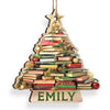 Snow Is Falling Books Are Calling - Personalized Custom Ornament - Wood Custom Shaped - Christmas Gift For Book Lovers