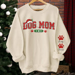 Furry Kisses And Christmas Wishes - Dog & Cat Personalized Custom Unisex Sweatshirt With Design On Sleeve - Christmas Gift For Pet Owners, Pet Lovers