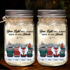 Remembering You With Love And Gratitude - Memorial Personalized Custom Mason Jar Light - Sympathy Gift, Christmas Gift For Family Members