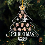 Custom Photo In Every Face, A Piece Of My Heart Lives - Family Personalized Custom Ornament - Acrylic Custom Shaped - Christmas Gift For Family Members