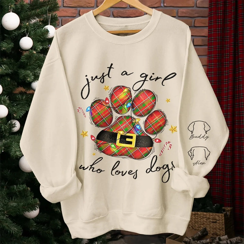 Unleash The Joy This Christmas - Dog & Cat Personalized Custom Unisex Sweatshirt With Design On Sleeve - Christmas Gift For Pet Owners, Pet Lovers