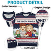 Together Is Our Favorite Place To Be This Christmas - Family Personalized Custom All Over Print Adult Short Sleeve Sweater - Christmas Gift For Family Members