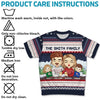 Together Is Our Favorite Place To Be This Christmas - Family Personalized Custom All Over Print Adult Short Sleeve Sweater - Christmas Gift For Family Members