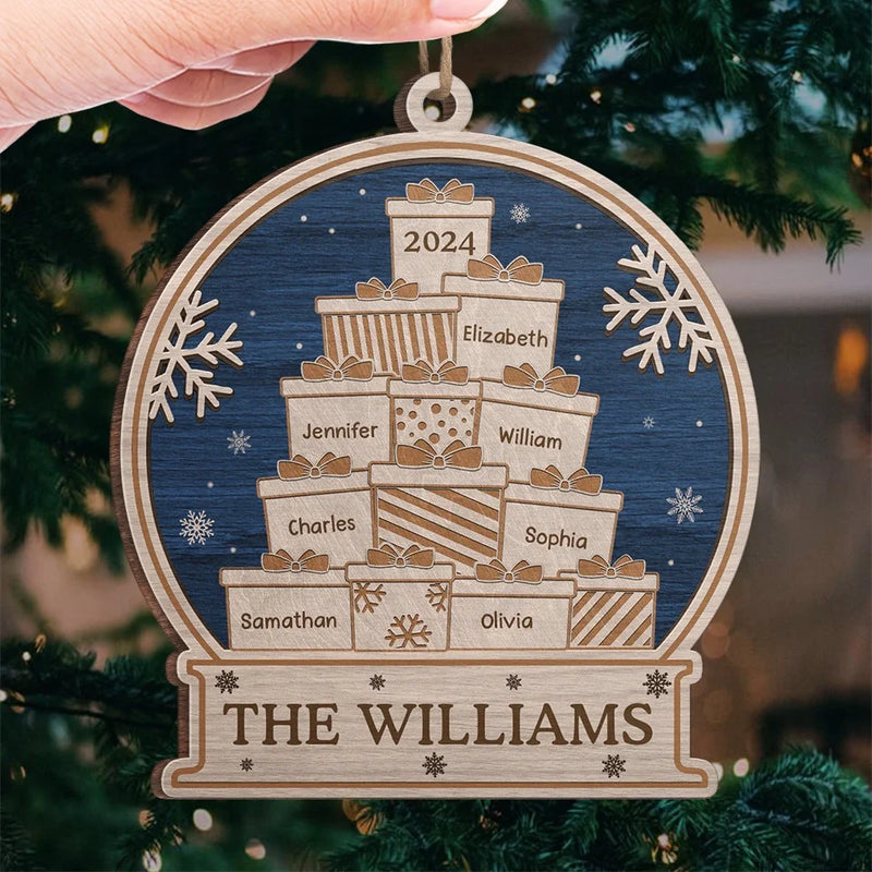We're Definitely On The Cute List - Family Personalized Custom Ornament - Wood Custom Shaped - Christmas Gift For Family Members