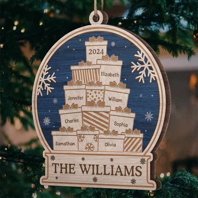 We're Definitely On The Cute List - Family Personalized Custom Ornament - Wood Custom Shaped - Christmas Gift For Family Members