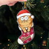 Santa Paws Is Coming To Town! - Cat Personalized Custom Ornament - Acrylic Custom Shaped - Christmas Gift For Pet Owners, Pet Lovers