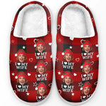 Custom Photo Christmas Gifts for Wife - Personalized Fluffy Slipper