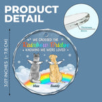 Custom Pet Name Rainbow Bridge Memorial Gifts - Personalized Glass Ornament