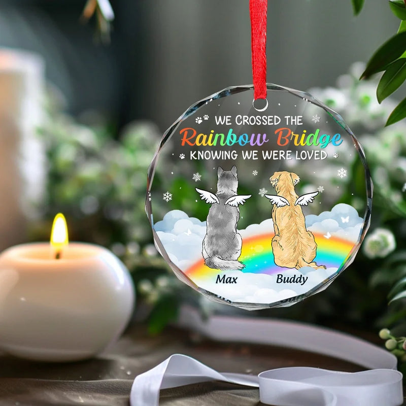 Best Friends Are Never Forgotten - Memorial Personalized Custom Circle Glass Ornament - Sympathy Gift, Christmas Gift For Pet Owners, Pet Lovers