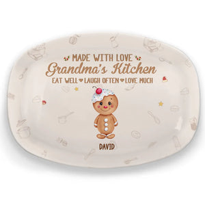 La cuisine de grand-mère - Plateau personnalisé familial - Cadeau de Noël pour maman et grand-mère