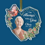 Custom Photo Memorial Cardinal Christmas Decor - Personalized Ornament