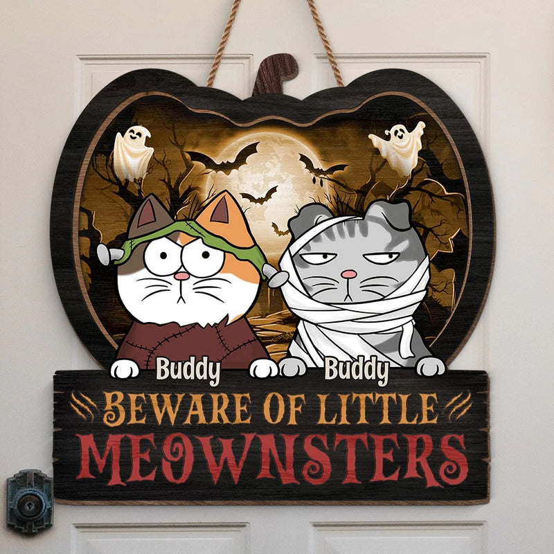 Keep Calm And Carry A Wand - Cat Personalized Custom Home Decor Wood Sign - Halloween Gift For Pet Owners, Pet Lovers