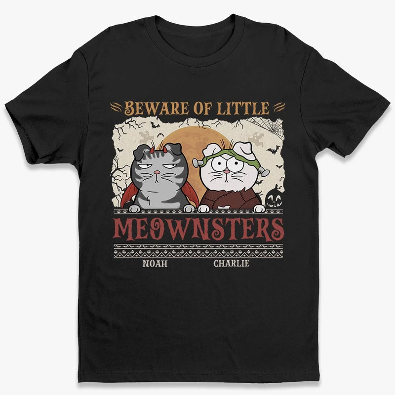 Beware Of Little Meownsters - Cat Personalized Custom Unisex T-shirt, Hoodie, Sweatshirt - Halloween Gift For Pet Owners, Pet Lovers