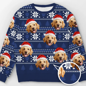 Custom Photo May Your Christmas Be Furry And Bright - Dog & Cat Personalized Custom Ugly Sweatshirt - Unisex Wool Jumper - Christmas Gift For Pet Owners, Pet Lovers