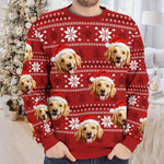 Custom Photo May Your Christmas Be Furry And Bright - Dog & Cat Personalized Custom Ugly Sweatshirt - Unisex Wool Jumper - Christmas Gift For Pet Owners, Pet Lovers