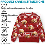 Custom Photo May Your Christmas Be Furry And Bright - Dog & Cat Personalized Custom Ugly Sweatshirt - Unisex Wool Jumper - Christmas Gift For Pet Owners, Pet Lovers