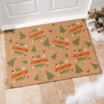 Family Makes The Season Bright - Family Personalized Custom Home Decor Decorative Mat - Christmas Gift For Family Members