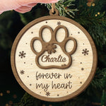Custom Name Pet Memorial Christmas Gifts - Personalized 2 Layers Ornament