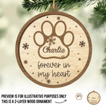 Custom Name Pet Memorial Christmas Gifts - Personalized 2 Layers Ornament