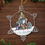 Custom Photo Christmas Magic Is In The Air - Family Personalized Custom Ornament - Acrylic Custom Shaped - Christmas Gift For Family Members