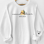 Your Love Is The Thread That Ties Our Family Together - Family Personalized Custom Unisex Sweatshirt With Design On Sleeve - Christmas Gift For Mom, Grandma