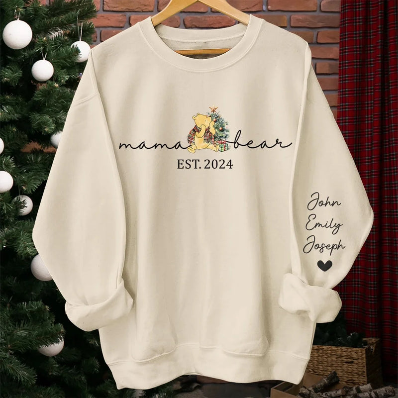 Your Love Is The Thread That Ties Our Family Together - Family Personalized Custom Unisex Sweatshirt With Design On Sleeve - Christmas Gift For Mom, Grandma