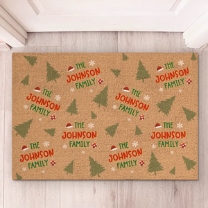 Family Makes The Season Bright - Family Personalized Custom Home Decor Decorative Mat - Christmas Gift For Family Members