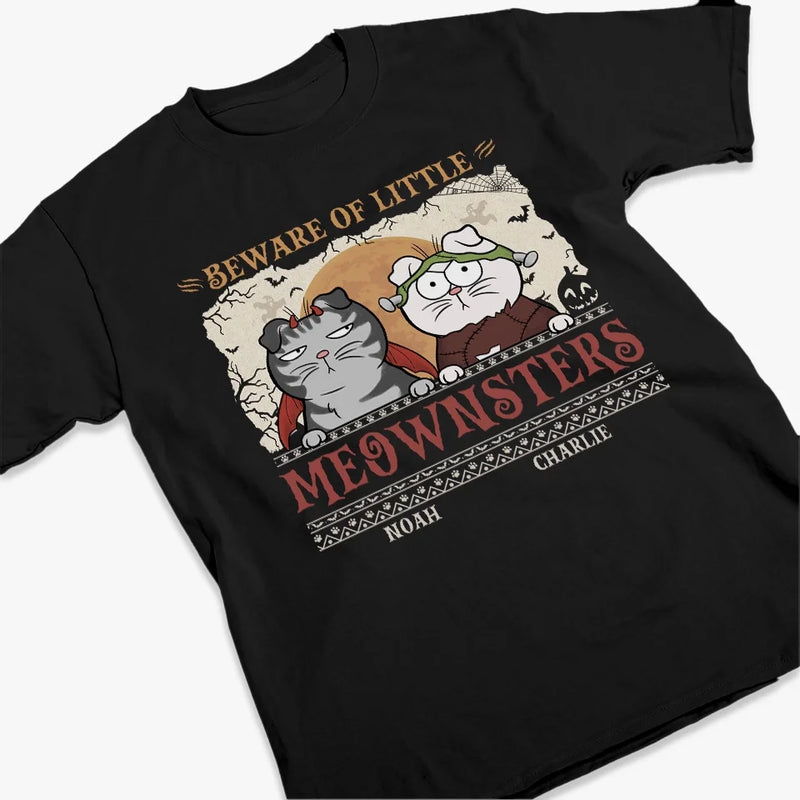 Beware Of Little Meownsters - Cat Personalized Custom Unisex T-shirt, Hoodie, Sweatshirt - Halloween Gift For Pet Owners, Pet Lovers