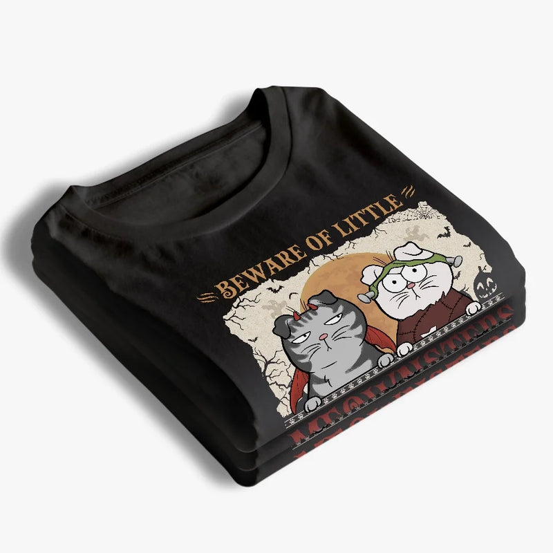 Beware Of Little Meownsters - Cat Personalized Custom Unisex T-shirt, Hoodie, Sweatshirt - Halloween Gift For Pet Owners, Pet Lovers