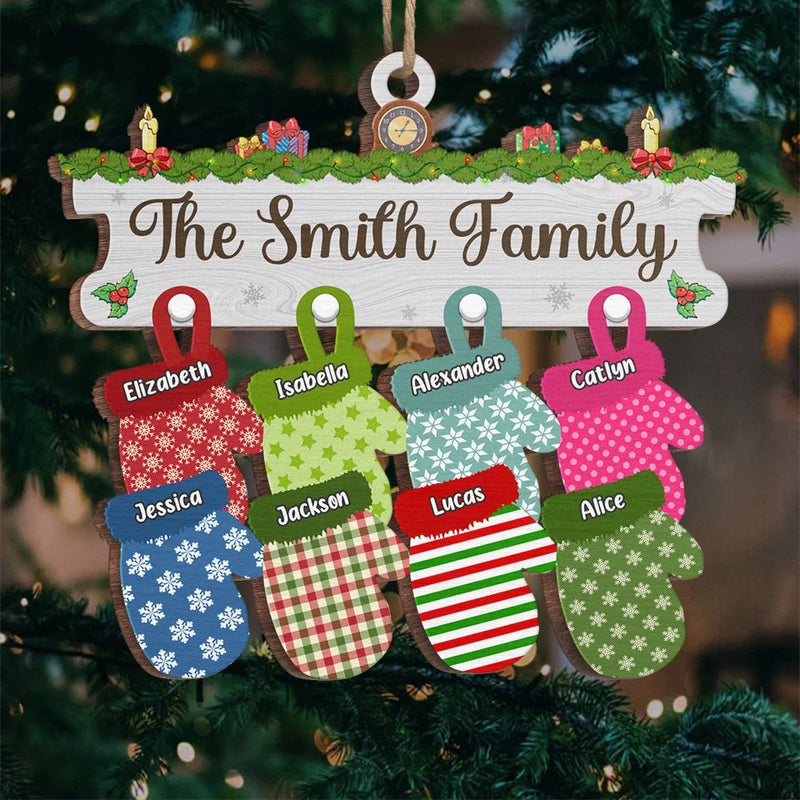 Christmas Is A Time For Family, Love, And Joy - Family Personalized Custom Ornament - Wood Custom Shaped - Christmas Gift For Family Members
