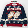 Sweat-shirt personnalisé « Holly Jolly Catmas » pour chat, moche et personnalisé, en laine, unisexe, cadeau de Noël pour les propriétaires et les amoureux des animaux.