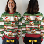 Custom Photo We Whisker You A Merry Christmas! - Dog & Cat Personalized Custom Ugly Sweatshirt - Unisex Wool Jumper - Christmas Gift For Pet Owners, Pet Lovers