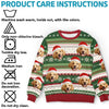 Custom Photo We Whisker You A Merry Christmas! - Dog & Cat Personalized Custom Ugly Sweatshirt - Unisex Wool Jumper - Christmas Gift For Pet Owners, Pet Lovers