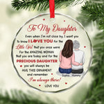 For The Amazing Woman That You Are Today - Family Personalized Custom Circle Glass Ornament - Christmas Gift For Mom, Daughter