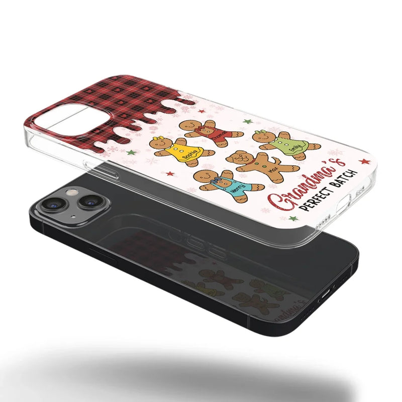 Personalize Her Phone With Memories That Make Her Smile - Family Personalized Custom Clear Phone Case - Christmas Gift For Grandma