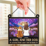 A Bond That Time Can’t Erase - Memorial Personalized Window Hanging Suncatcher - Sympathy Gift For Pet Owners, Pet Lovers