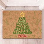 Custom Name Family Holiday Decor - Personalized Doormat