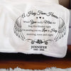 Love From Heaven - Memorial Personalized Custom Blanket - Sympathy Gift For Family Members